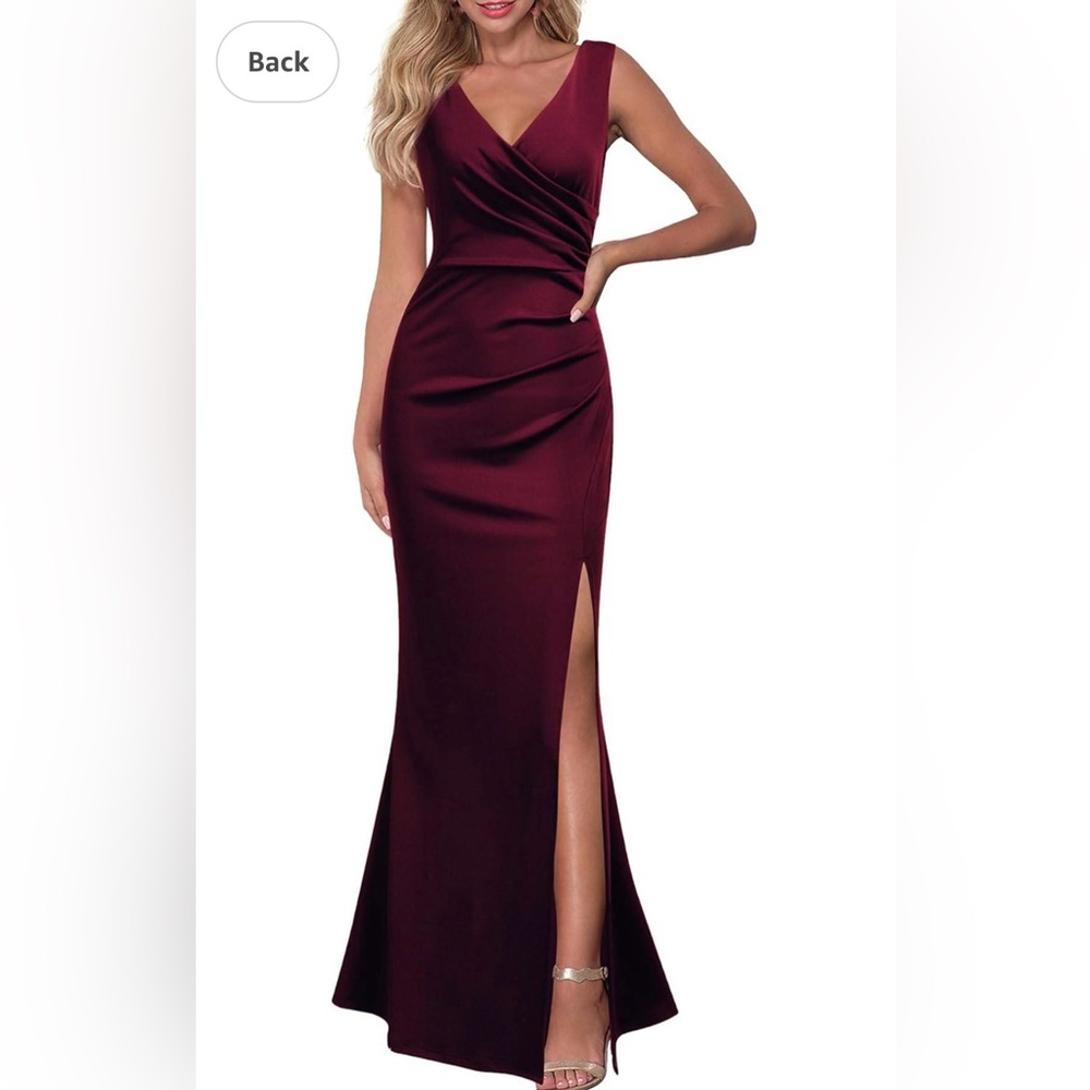 Elegant Burgundy Dress